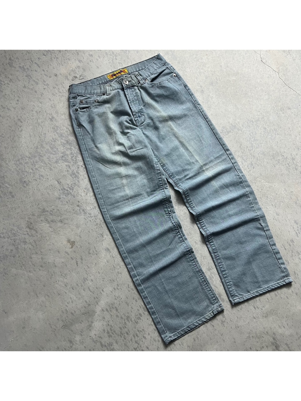 Y2K Vtg F.U.S.A.I. Jeans 34X32 (Fits 34X31) Focus USA Light Wash Denim Loose Fit - Picture 4 of 9